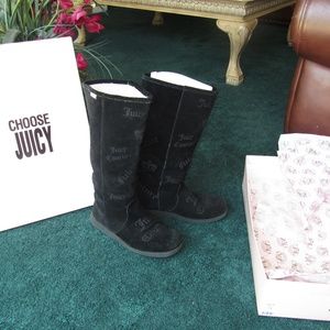 COPY - Black Suede "Angel" Juicy Couture Boots. S…
